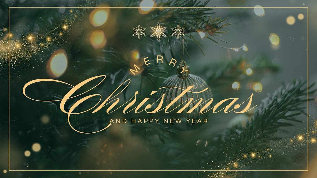 Merry Christmas Happy New Year Header