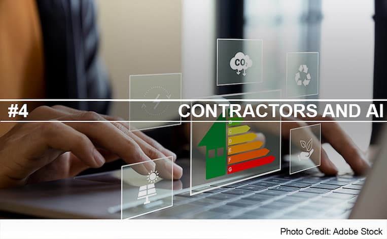 an image of a man using a laptop computer with a graphic of a house and a diagram of