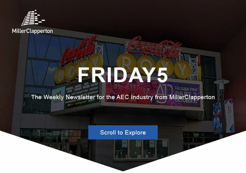 an image of a building with a sky background and the words friday 5