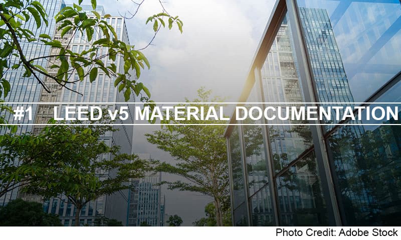 LEED v5 Material Documentation Header