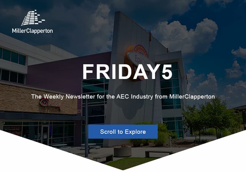 an image of a building with a sky background and the words friday 5